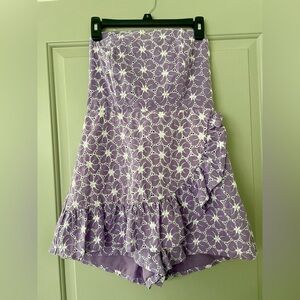 DO+BE Purple Ruffled Fit and Flare Mini Jumpsuit